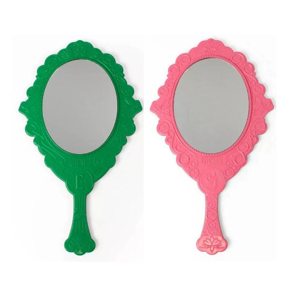 Target Bullseye Wicked Two-Sided Mirror ~ Glinda Elphaba Green Pink NWT
